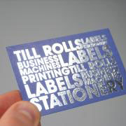 Gold, silver, copper foil business card printing