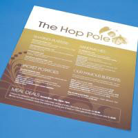 laminated showcard
