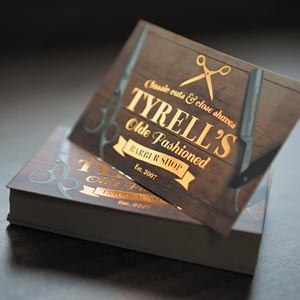 Gold foil business cards