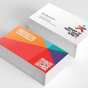 Business cards soft touch laminate