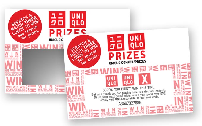 Marketing scratch card