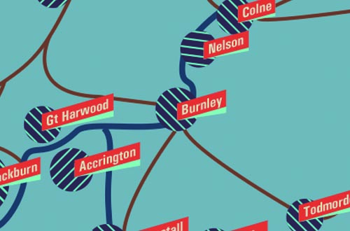 location map Burnley printer burnley