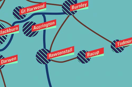 location map RAWTENSTALL printers Rossendale & Rawtenstall