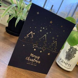Digitally foiled Christmas card