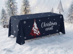 Christmas printing services - branded tablecloth 