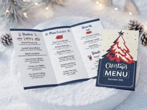 Christmas print services Folded leaflets