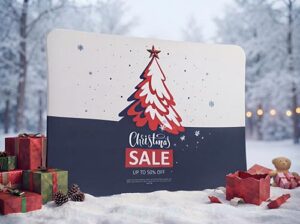 Christmas Printing Services - Fabric-Covered Backdrop 